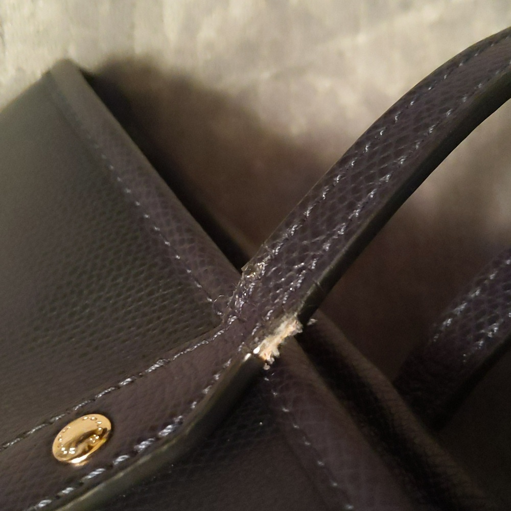 Coach Navy Blue Tote bag with gold hardware - Picture 6 of 13